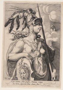 Pallas Athéna, tirée de Trois Déesses - Jan Saenredam