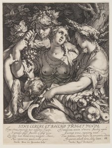 Sine Cerere et Baccho Friget Venus - Jan Saenredam