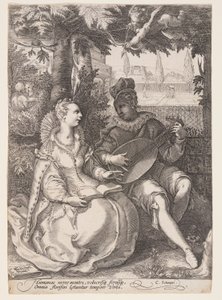 Spring (Music-Making Couple), extrait des Quatre Saisons - Jan Saenredam