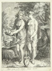 Deux nymphes de Diane près d