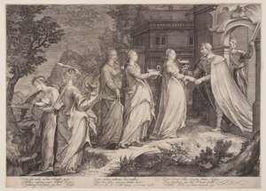 Vierges sages reçues par Notre Seigneur, de la parabole des vierges sages et des vierges folles