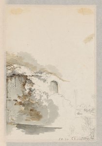 Divers croquis de paysages sur une feuille