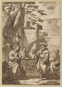 Abraham recevant les anges - Jan Tengnagel