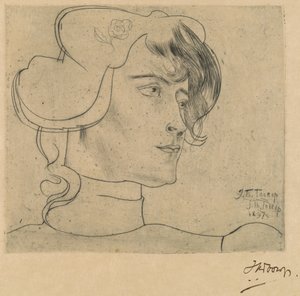 Tête de femme (Marguérite Adolphine Helfrich) - Jan Toorop