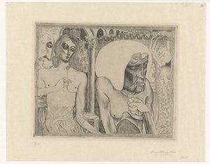 Vieille femme entourée de jeunes femmes - Jan Toorop