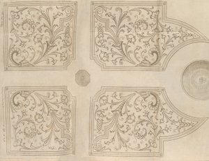 Conception pour une fontaine et quatre parterres carrés pour un jardin de plaisance - Jan Van de Velde