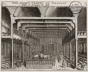 Intérieur de la synagogue portugaise à Amsterdam - Jan Veenhuysen