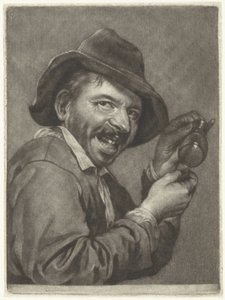 Homme avec un verre vide (le Goût) - Jan Verkolje (I)