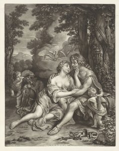 Vénus retient Adonis de la chasse