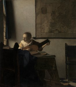 Jeune femme avec un luth, vers 1662-63