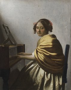 Jeune femme assise à un virginal, vers 1670