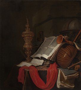 Nature morte avec instruments de musique et livres Vanitas - Jan Vermeulen