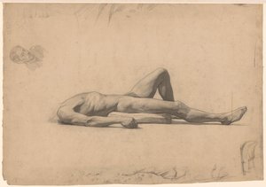 Nu masculin couché, sans tête