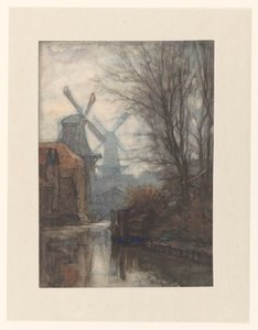 Moulins sur un canal - Jan Veth