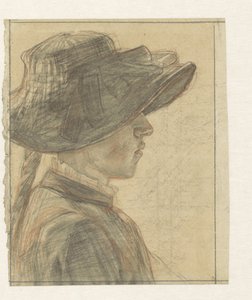 Portrait de Mlle A.C.E. Veth, sœur du dessinateur - Jan Veth