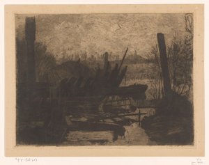 Épaves dans un paysage de polder - Jan Veth