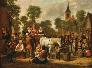 Scène de marché de Jan Victor, années 1650 - Jan Victors