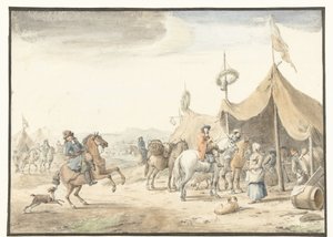 Camp militaire avec cavaliers - Jan Vincentsz. van der Vinne