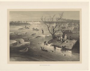 Rupture de digue et fermes inondées