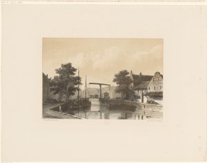 Vue sur un canal avec un pont-levis
