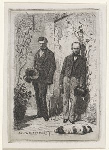 Autoportrait avec Frederik Hendrik Weissenbruch - Jan Weissenbruch