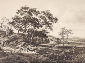 Paysage avec un chasseur au repos