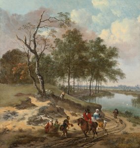 Paysage avec cavaliers et mendiants