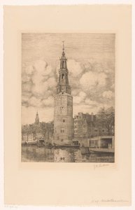 Montelbaanstoren - Jan Willem Lindeman (signed by artist)