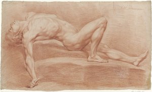 Homme nu allongé sur le dos
