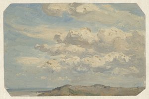 Sommet de dune avec la mer à gauche - Jan Willem van Borselen