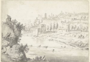 Paysage avec la vallée du Rhône, près de Vienne