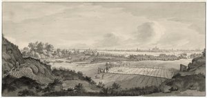 Vue des champs de blanchiment de Bloemendaal avec Haarlem au loin - Jan de Beijer