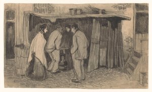Figures devant un étal