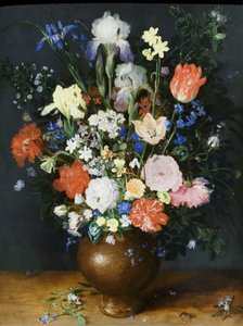 Bouquet dans un vase en argile, vers 1609 - Jan the Elder Brueghel