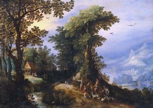 Retour de la chasse - Jan the Elder Brueghel