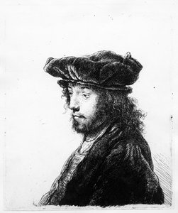 Une tête orientale, gravée par Rembrandt, c.1635