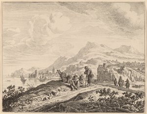 Vue du Rhin - Jan van Aken after Herman Saftleven
