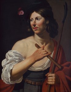 Jeune berger tenant une houlette et une flûte - Jan van Bijlert or Bylert