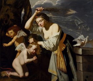 Vénus châtiant Cupidon, 1628