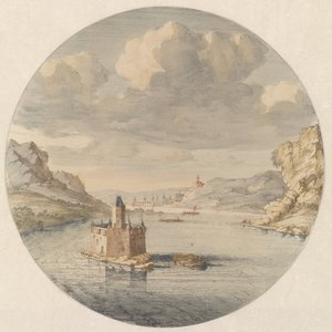 Vue sur le château de Pfalzgrafenstein près de Kaub - Jan van Call (I)