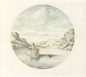 Vue du château Pfalzgrafenstein près de Kaub - Jan van Call (I)