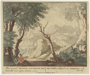 Berger et bergère se reposant sous un arbre