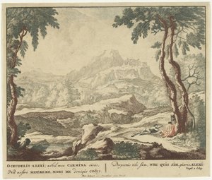 Paysage avec deux bergers près d