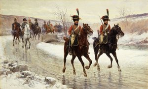 Napoléon et son escorte