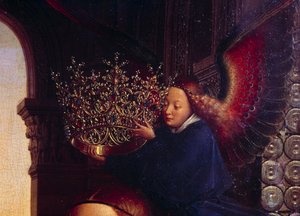 Un ange couronnant la Vierge (détail) - Jan van Eyck