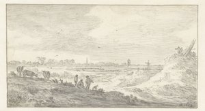 Paysage avec des figures sur une dune - Jan van Goyen