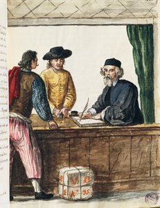 Marchand distingué, illustration du Livre illustré des costumes vénitiens, par Jan Grevenbroeck (1731-1807)