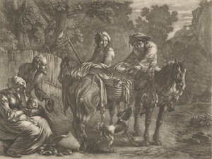 Pillards, volant un fermier et sa femme - Jan van Huchtenburg