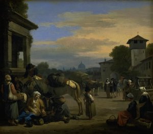 Scène de rue à Rome