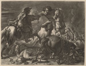Deux cavaliers combattants - Jan van Huchtenburgh